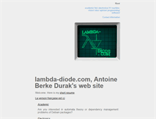 Tablet Screenshot of lambda-diode.com